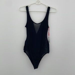NWT Black mesh bodysuit